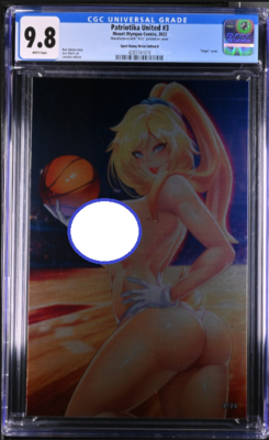 Patriotika United #3 - Cheeky Sporty Naughty Bunny Virgin Metal Exclusive - CGC 9.8