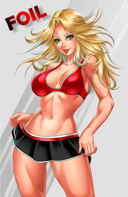 !Cherry Fox Comics Exclusive - Patriotika #1 - Varsity Blues Virgin Cheerleader Foil Variant