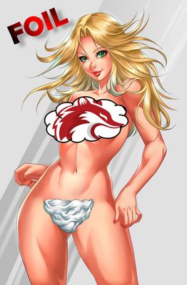Patriotika #1 - Varsity Blues Virgin Whip-Cream Bikini Foil Variant (Naughty)