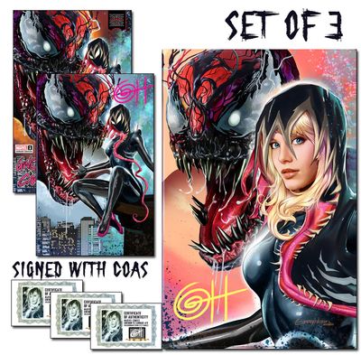 King in Black: Gwenom vs Carnage #1 - Greg Horn Bird City Comics Exclusive Set (SIGNED)