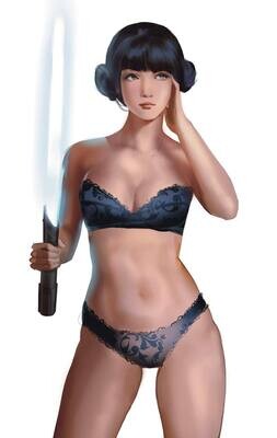 !Cherry Fox Comics Exclusive - Con Artists #4 - Jedi Girl Homage - Virgin Lingerie