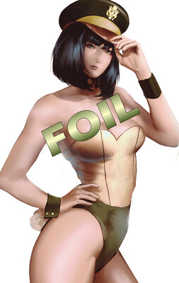 !Cherry Fox Comics Exclusive - Con Artists #4 - Army Playboy Bunny Homage - Virgin Foil