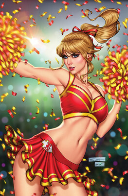 Taylor Swift Female Force #1 - Suhng - Red &amp; Gold Cheerleader - Virgin Foil Exclusive