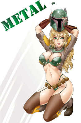 !Cherry Fox Comics Exclusive - Valkyrie Saviors #1 - May the 4th - Sexy Lady Fett - Virgin Cover (Metal)