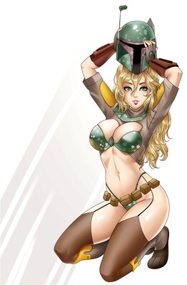 !Cherry Fox Comics Exclusive - Valkyrie Saviors #1 - May the 4th - Sexy Lady Fett - Virgin Cover