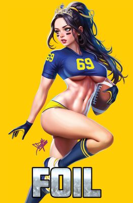 ! Cherry Fox Comics - Power Hour #2 - Dhaxina - Princess Belle "Go Blue" Virgin Foil Exclusive