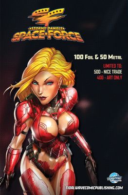 Stormy Daniels: Space Force #1 - Tyndall - Video Game Homage Metal Exclusive