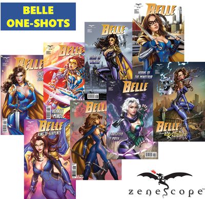 Belle One-Shot Set (Dead of Winter, Ghosts &amp; Goblins, Hearts &amp; Minds, Horns of the Minotaur, King of Serpents, Targeted Prey, and Thunder of Gods)