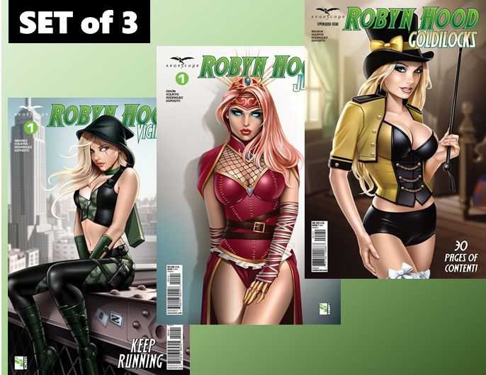 Robyn Hood #1 - Keith Garvey Variant Set (Goldilocks, Justice, and Vigilante)