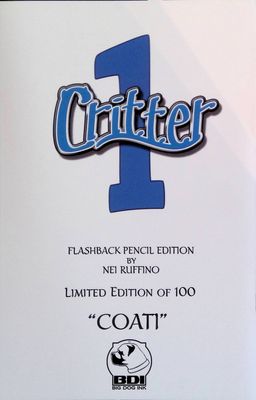 Critter #1 - Ten Year Anniversary Line Art Variant