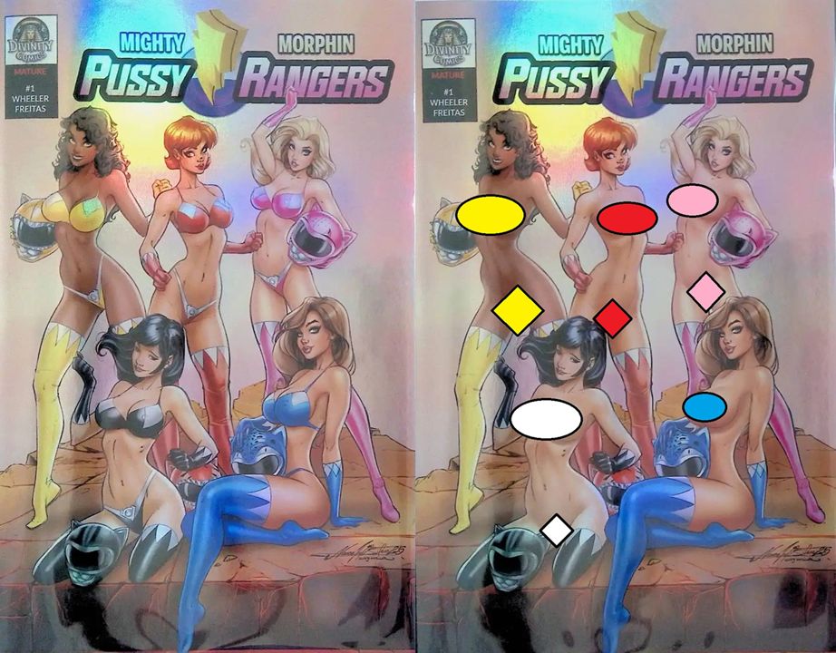 Mighty Morphin Pussy Rangers #1 - Team Set Exclusives