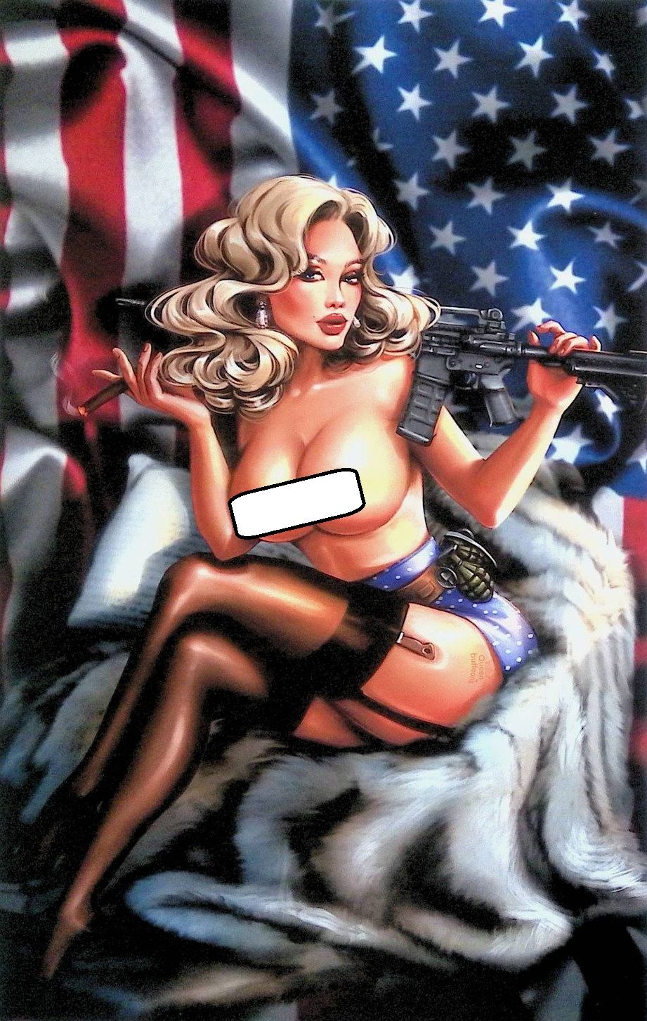 Pin-Up Queens #2 - July the 4th Naughty Virgin Variant