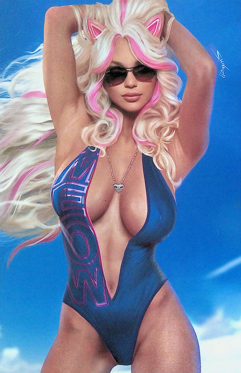 Merc Summer Swimsuit Special - Shikarii Me-Ow (Blue) Virgin Variant