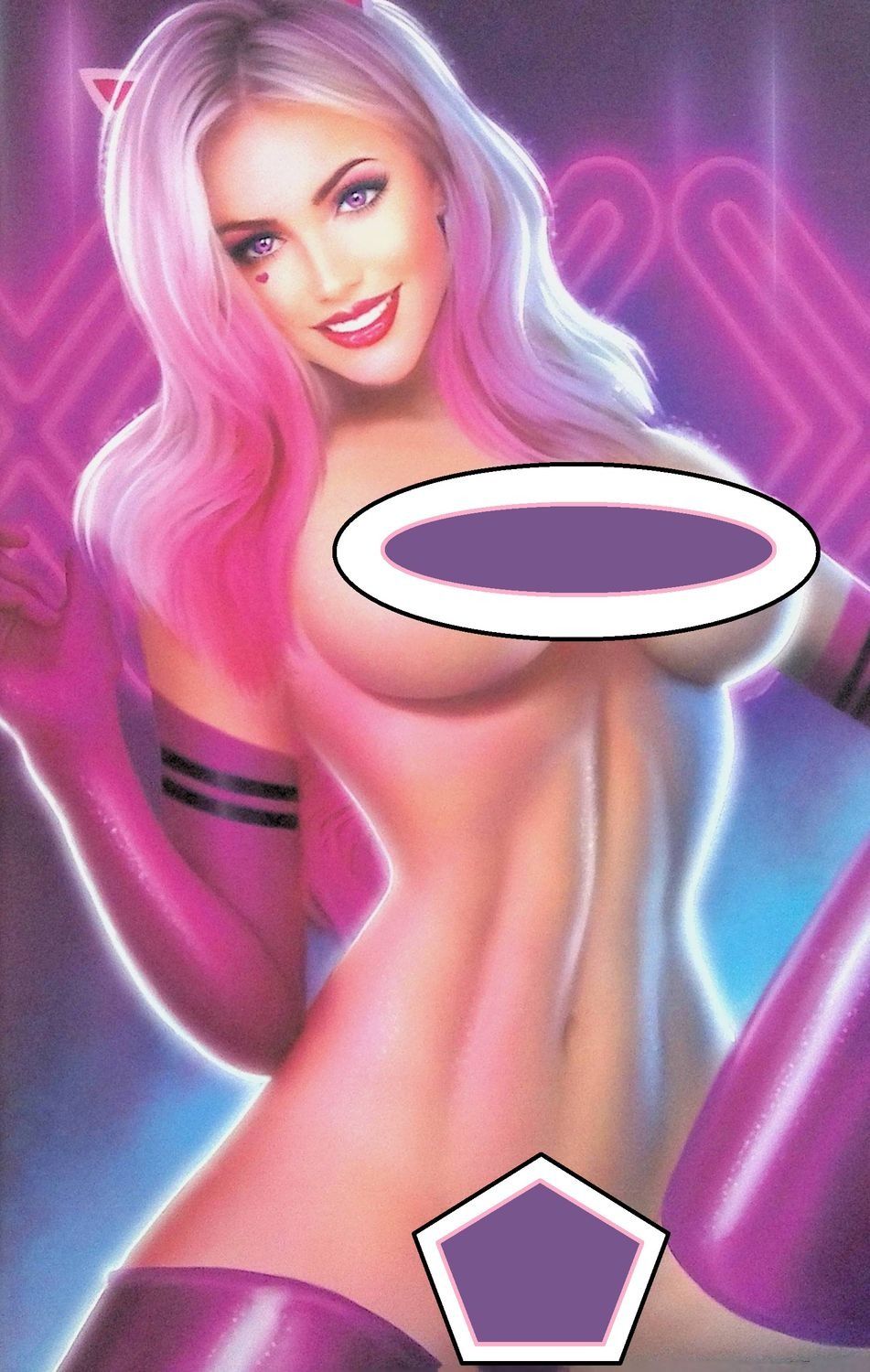 Miss Meow #7 - Neon Naughty Virgin Metal Exclusive
