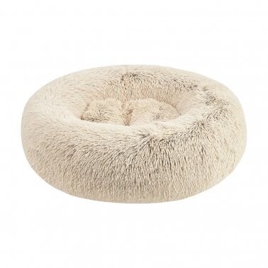Petcrest® Fur Donut Bed for Dogs & Cats Tan 30
