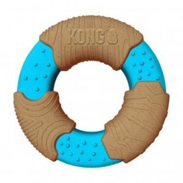 Kong® CoreStrength™ Bamboo Ring Dog Toy Small Green, Natural