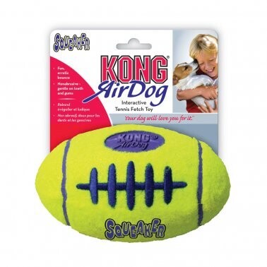 Kong® Airdog® Squeaker Football Dog Toy, Medium, Yellow