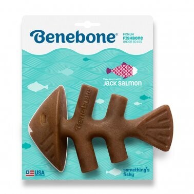 Benebone® Fish Bone Real Jack Salmon Flavor Medium Dog Chew
