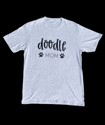 Doodle Mom T Shirt Gray