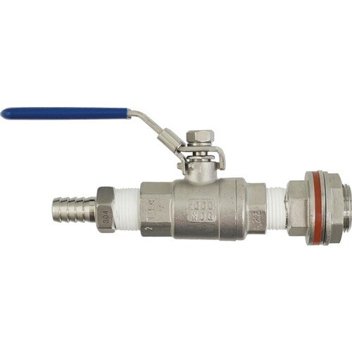 Weldless Ball Valve Kit - 1/2 inch  - Level Handle - Stainless Steel