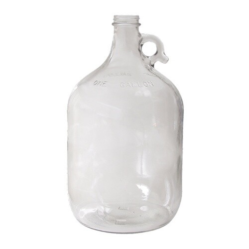 1 Gallon Glass Jug with lid, Clear