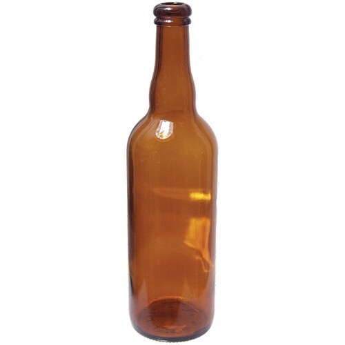 22 oz Glass Beer Bottles - Amber,  12 x Case 