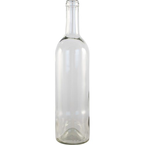 750 mL Clear flint Bordeaux Wine Bottle w/ punt 12/case