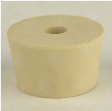 Rubber stopper - #8 1/2 , With an air lock hole