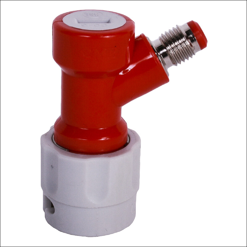 Disconnect, Red and Grey Short Pin Lock 1/4 Barb (Gas)
