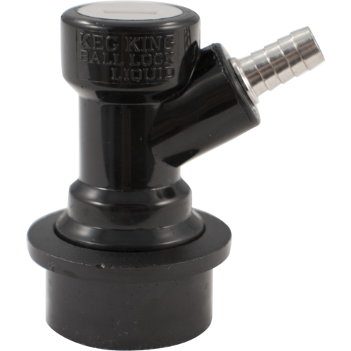 Disconnect,  Black Standard Ball Lock 1/4 Barb (Liquid)