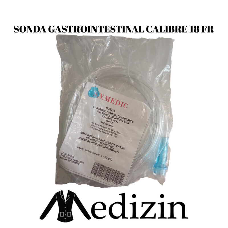 SONDA gastrointestinal calibre 18 fr