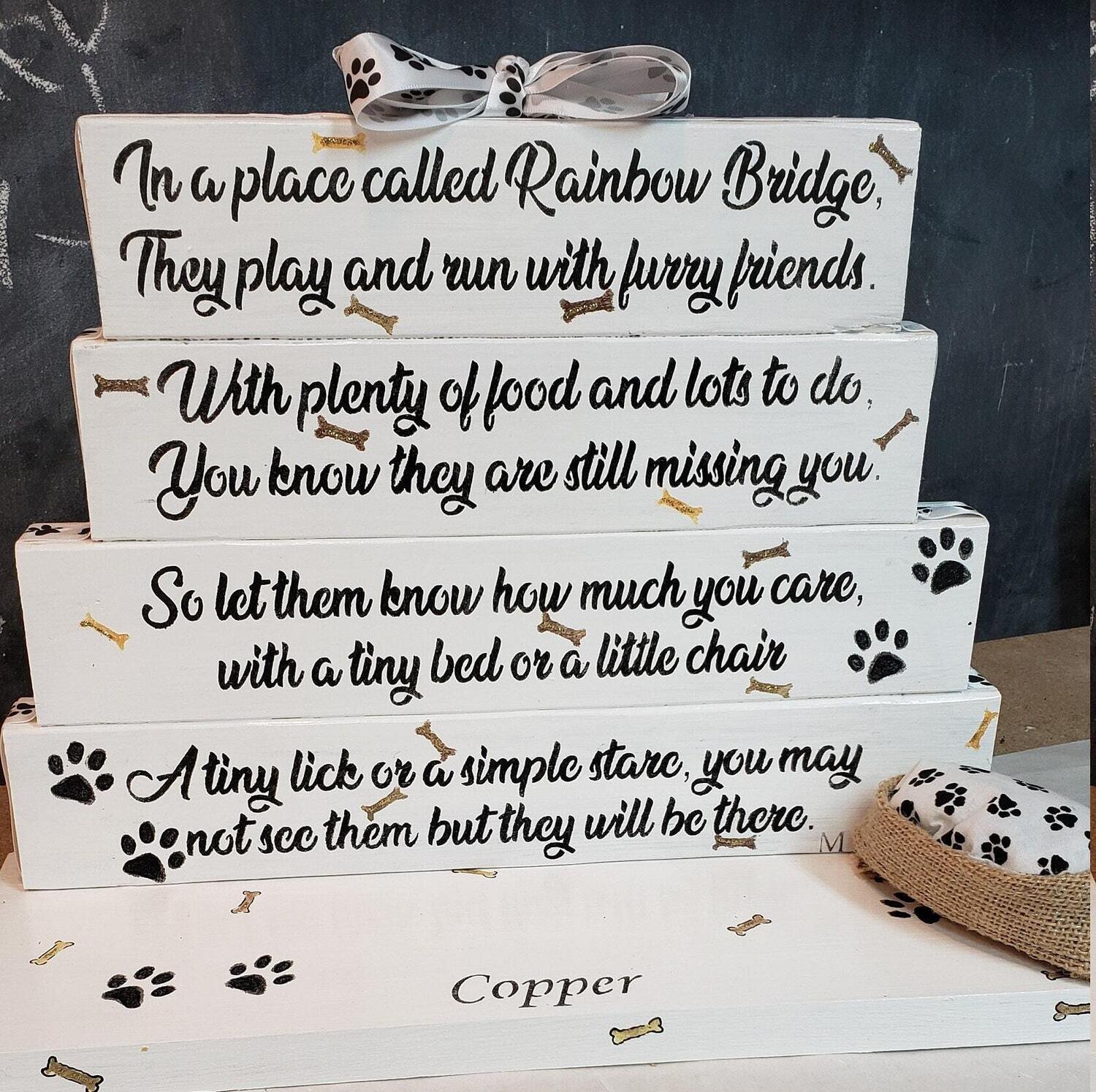 Dog Memorial poem display