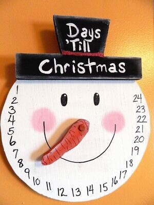 Snowman COUNTDOWN to Christmas Wall Hanging ADVENT Calendar