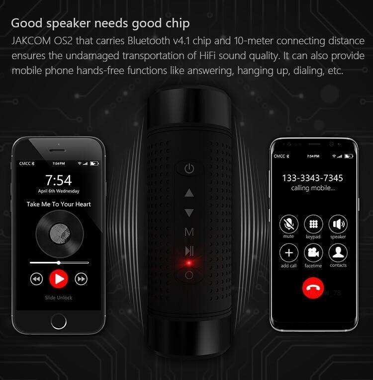 JAKCOM OS2 Outdoor Wireless Speaker power bank flashlight ip68 cycling mode all in one