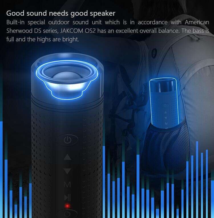 JAKCOM OS2 Outdoor Wireless Speaker power bank flashlight ip68 cycling mode all in one