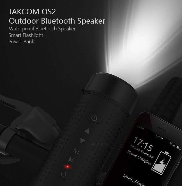 JAKCOM OS2 Outdoor Wireless Speaker power bank flashlight ip68 cycling mode all in one