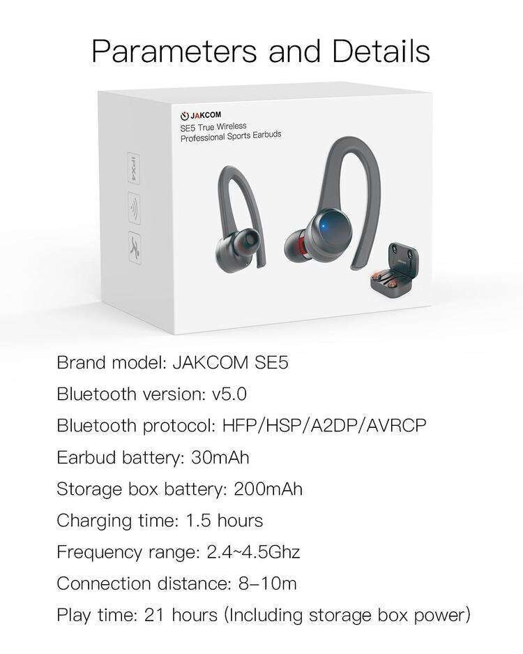 JAKCOM SE5 True Wireless Sport Earbuds Pro BT5