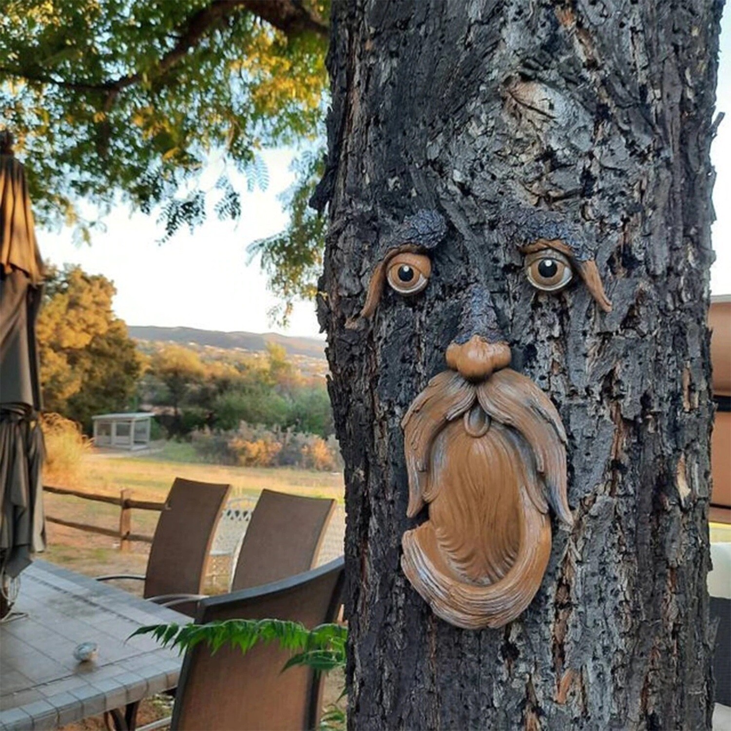 Unique Bird Feeders,Tree Faces Decor Outdoor