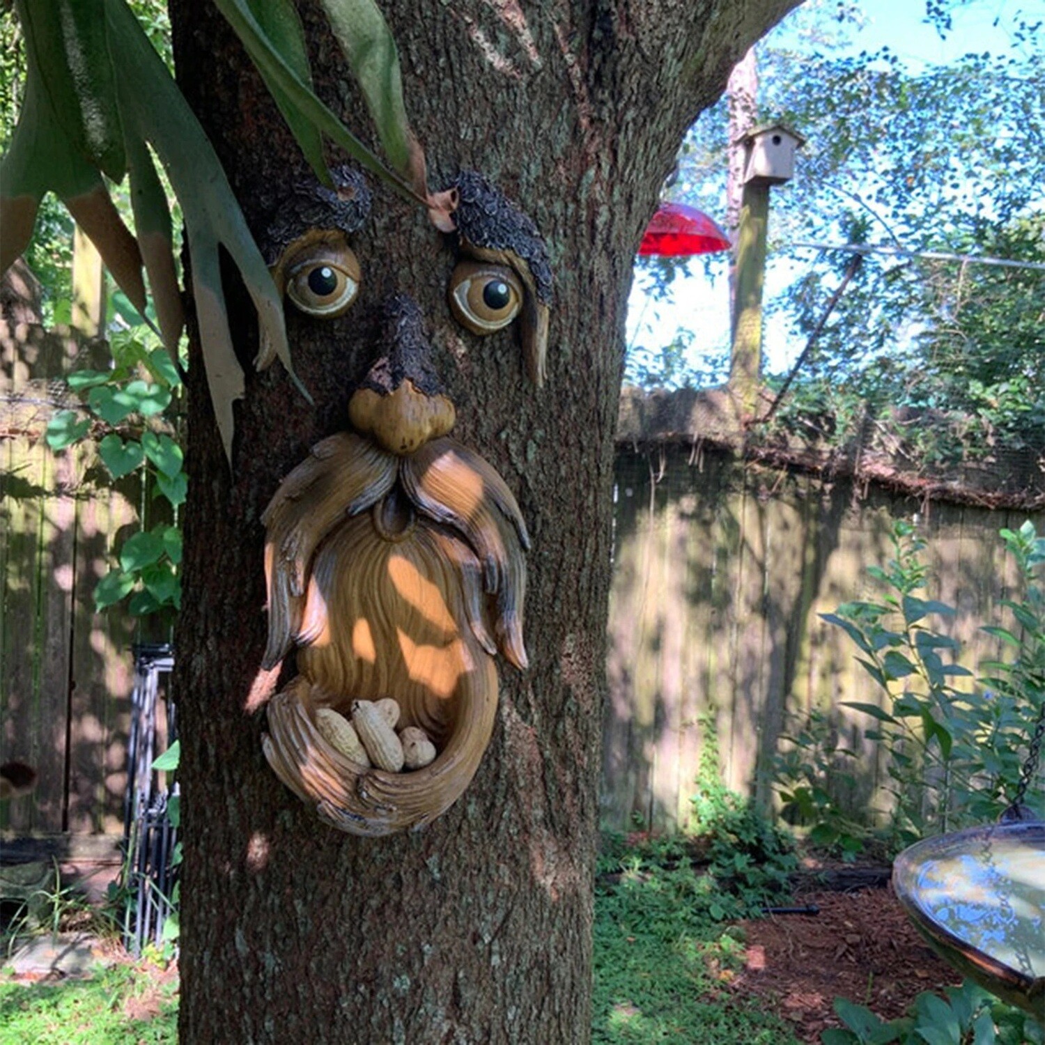 Unique Bird Feeders,Tree Faces Decor Outdoor