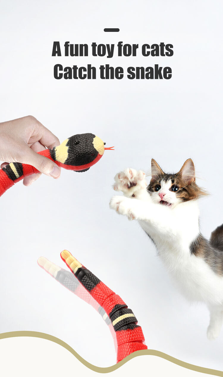 Smart Sensing Snake Cat Toy
