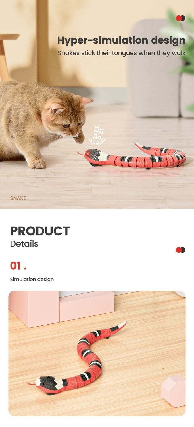 Smart Sensing Snake Cat Toy