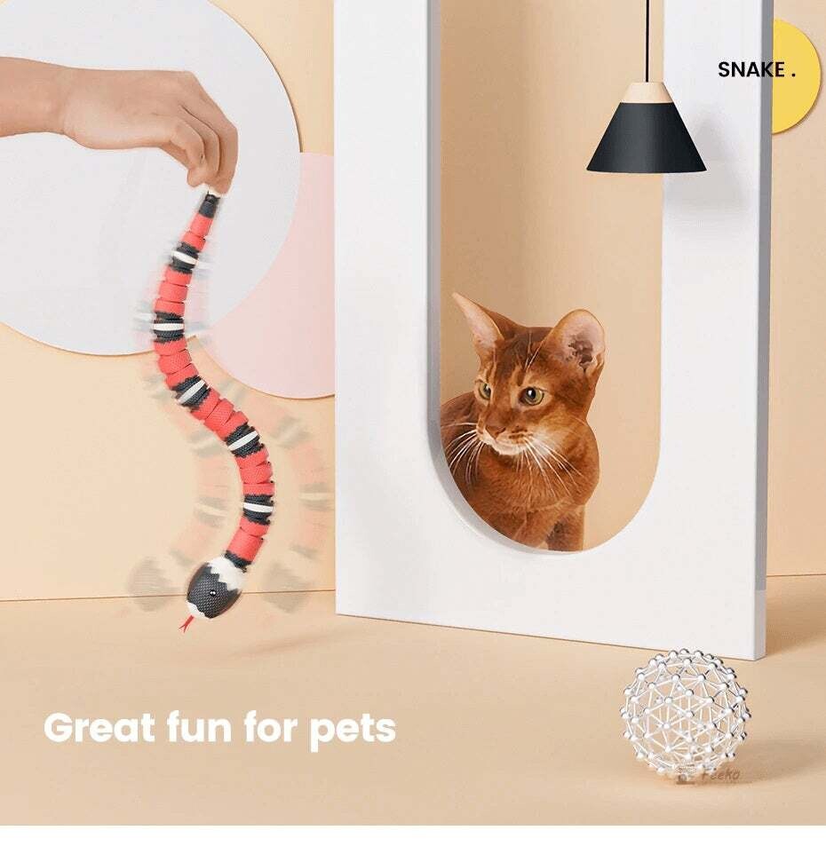 Smart Sensing Snake Cat Toy