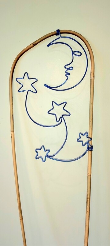Moon and Stars Bamboo U-cane Trellis