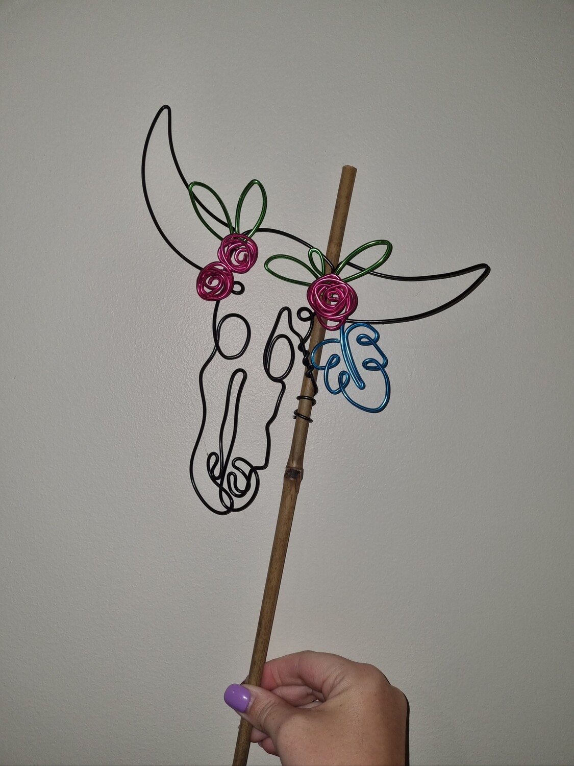 She’s Fa-BULL-ous Bamboo plant stake