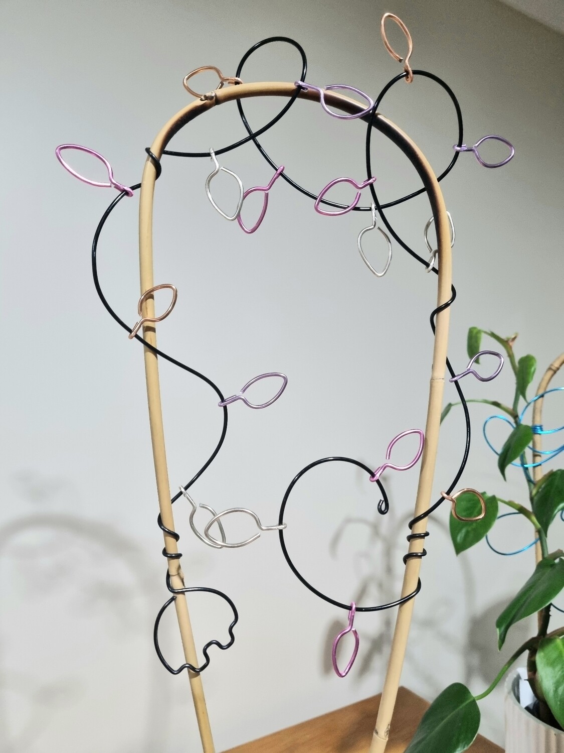 Christmas Lights - Bamboo U-cane Trellis