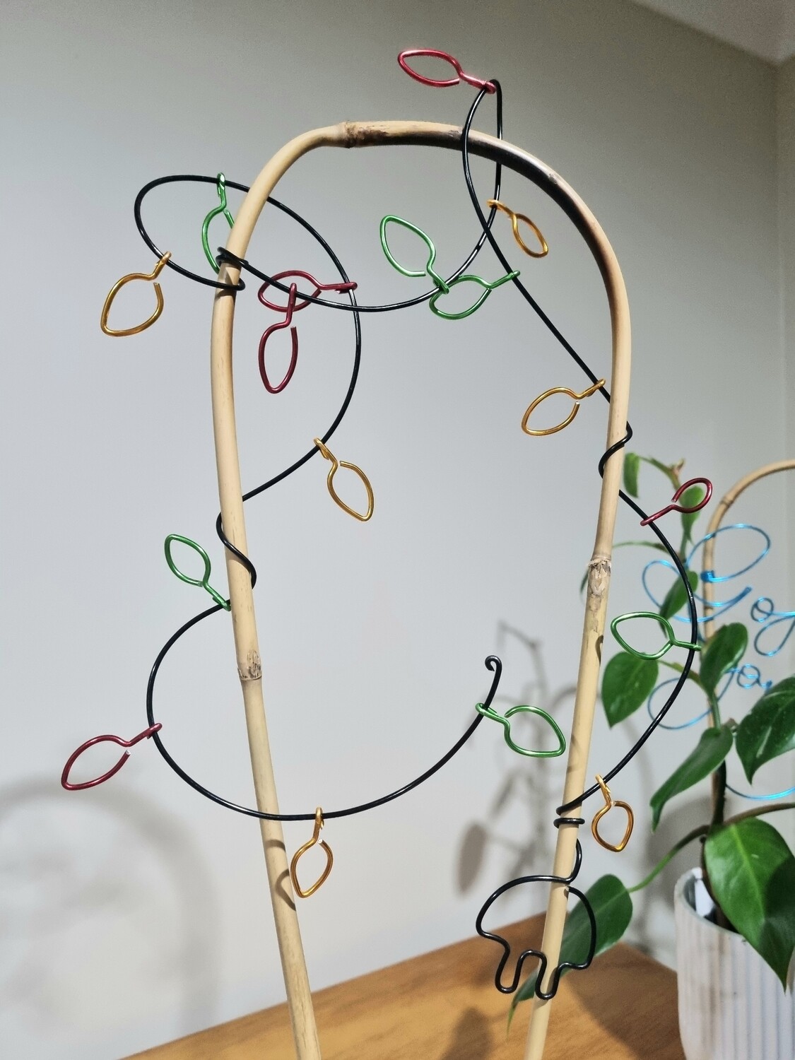 Christmas Lights - Bamboo U-cane Trellis