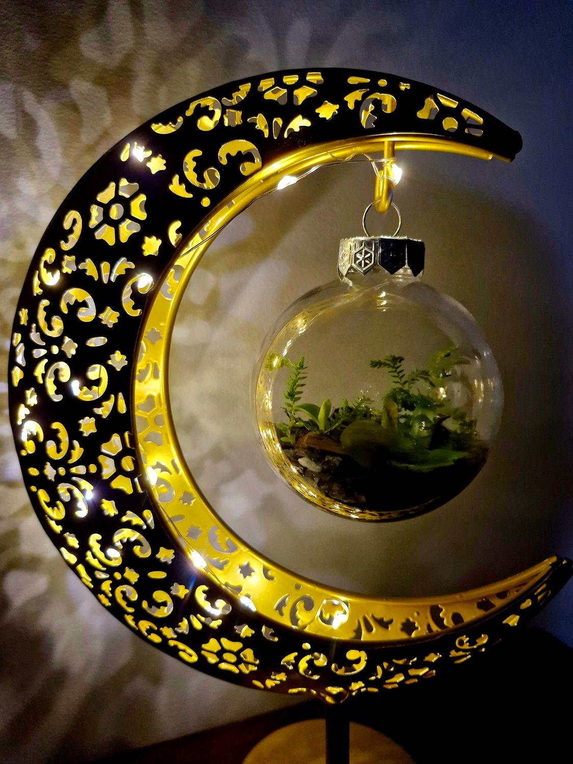 Night sky terrarium lamp