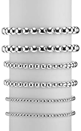 Silver bead bracelet