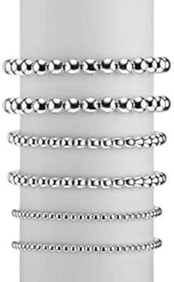 Silver bead bracelet