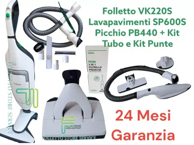 Folletto VK220s  con Lavapavimenti SP600s picchioPB440s NUOVO EXPO DA FIERA